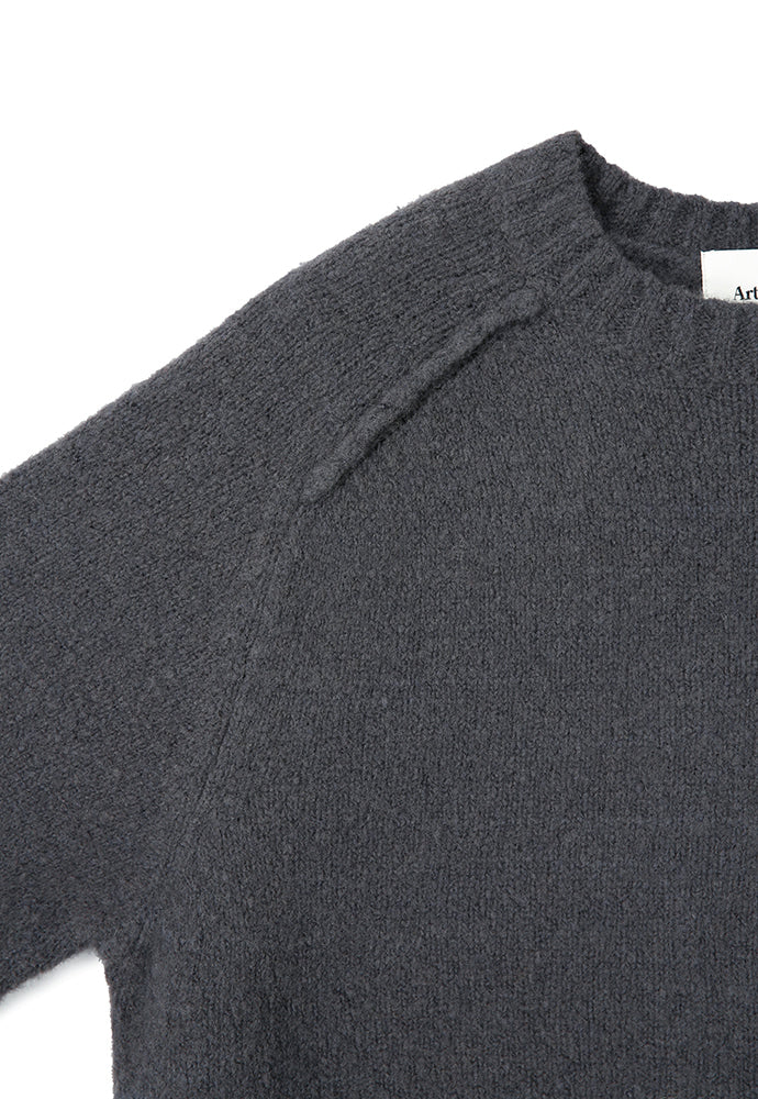 Art if acts - Boucle Saddle Neck Knit (Charcoal) product image 9 | TRAB K-Fashion Australia
