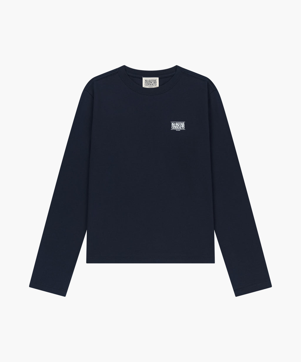 Marithe & Francois Girbaud - Small Classic Logo Long Sleeve Tee (Navy) product image 5 | TRAB K-Fashion Australia