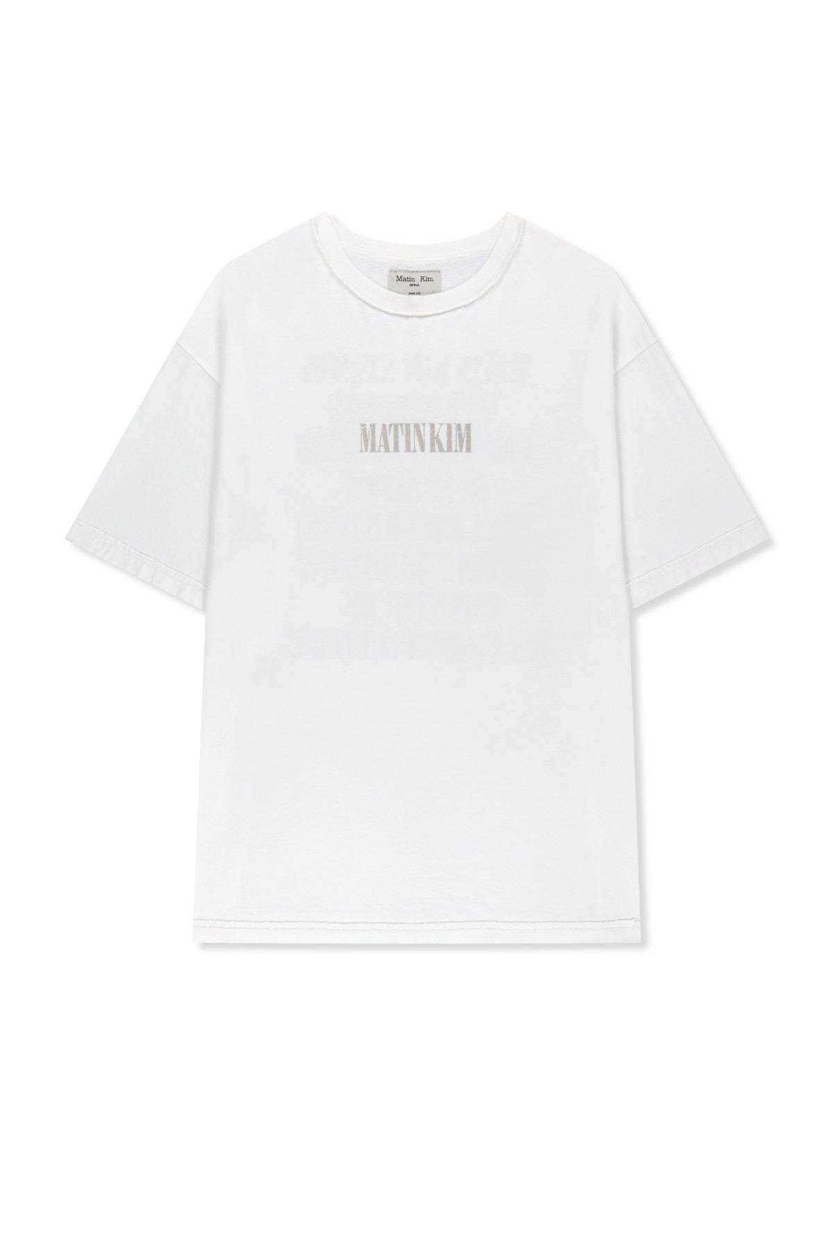 Matin Kim - Vintage Lettering Graffiti Top (White) product image 1 | TRAB K-Fashion Australia