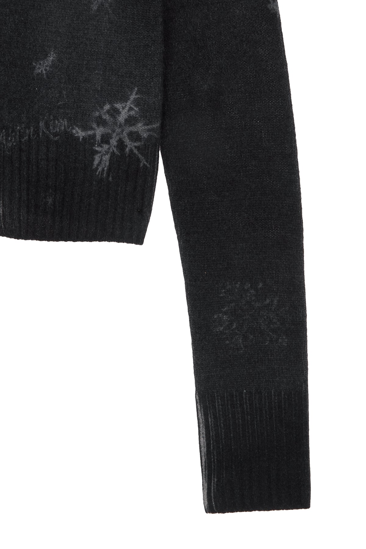 Matin Kim - Snow Graphic Knit Cardigan (Charcoal) product image 4 | TRAB K-Fashion Australia
