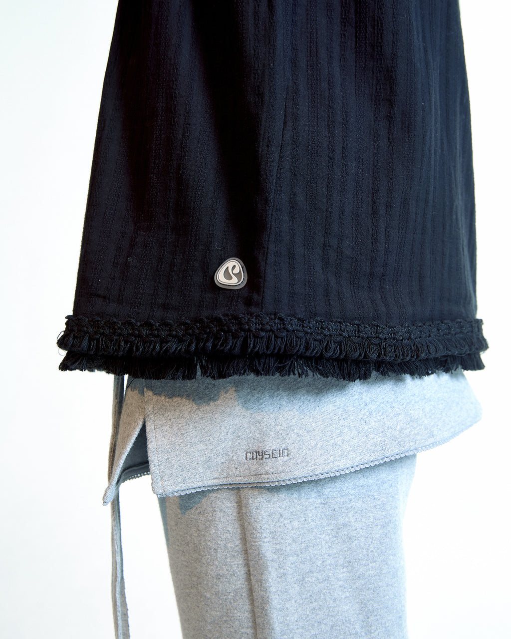 Coyseio - Fringe Shirring Blouse (Black) product image 3 | TRAB K-Fashion Australia