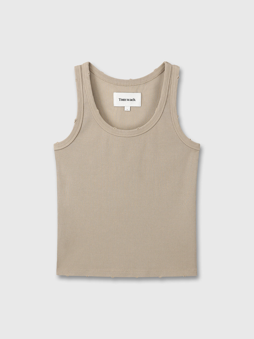 Tonywack - Ribbed Tank Top (Beige) product image 8 | TRAB K-Fashion Australia