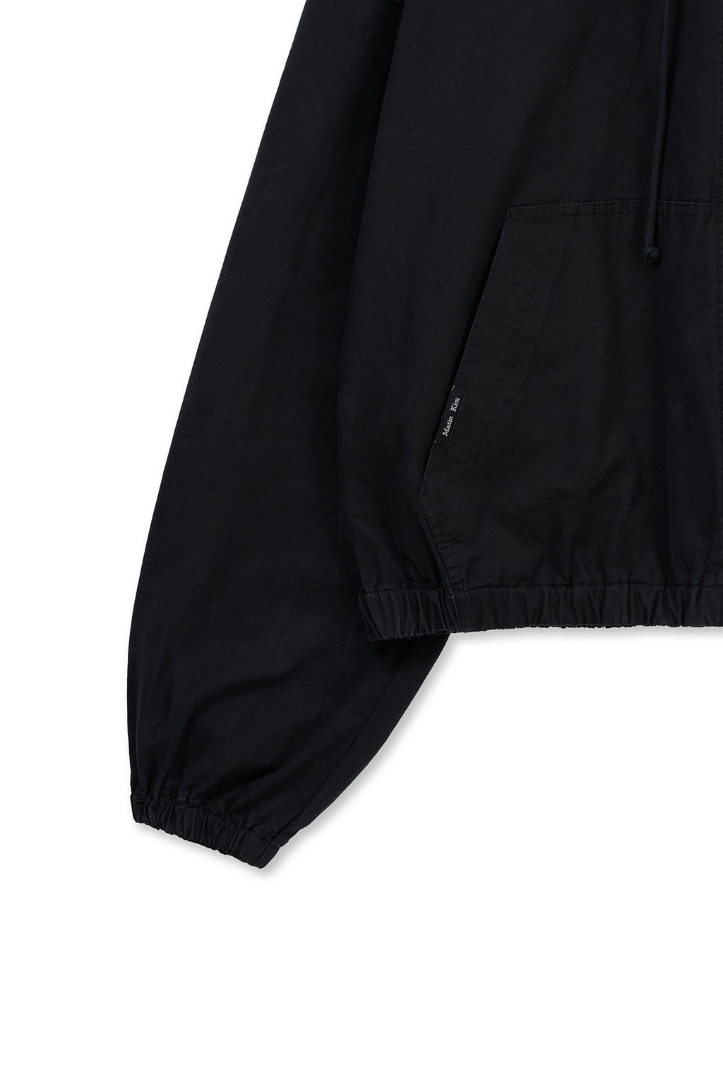 Matin Kim - Washed Cotton Hoody Zip Up (Black) product image 4 | TRAB K-Fashion Australia