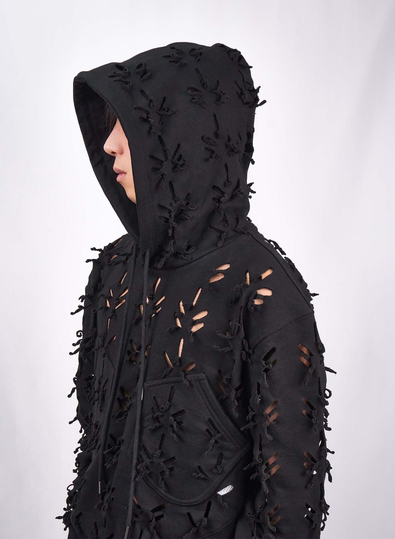 Juntae Kim - Laser-Slashed Hoodie (OC1) product image 5 | TRAB K-Fashion Australia