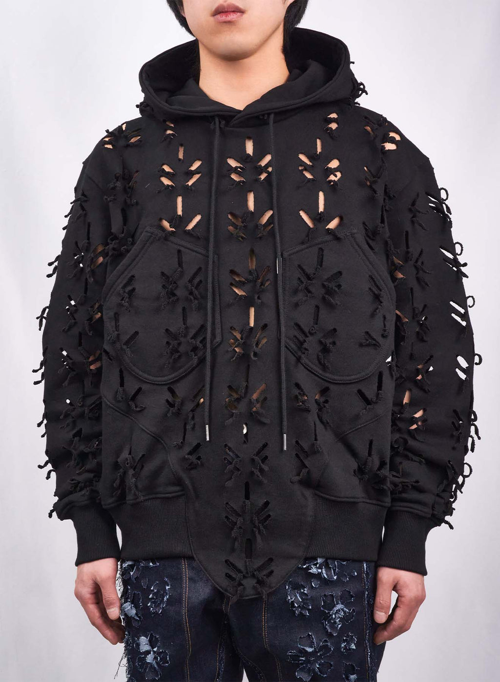 Juntae Kim - Laser-Slashed Hoodie (OC1) product image 3 | TRAB K-Fashion Australia