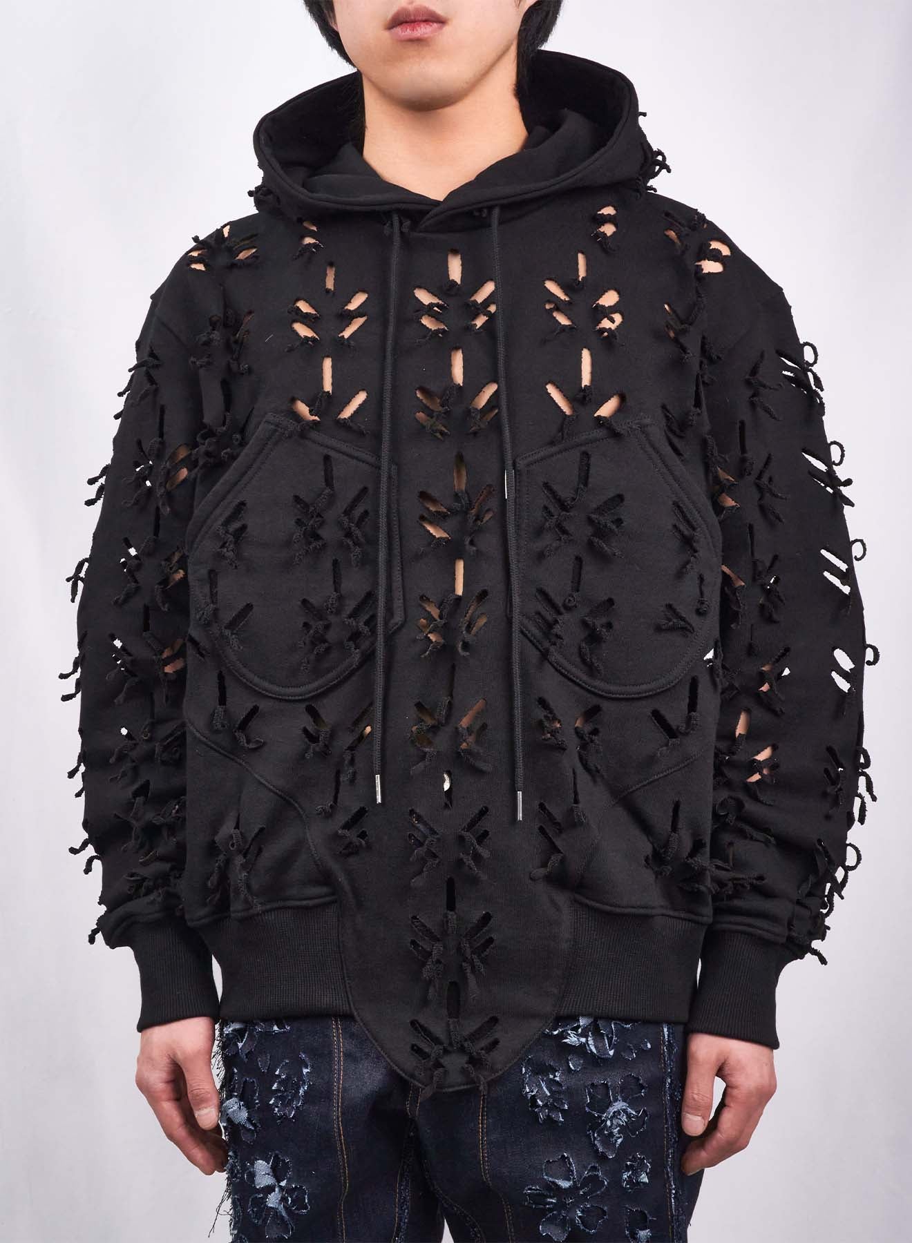 Juntae Kim - Laser-Slashed Hoodie (OC1) product image 3 | TRAB K-Fashion Australia