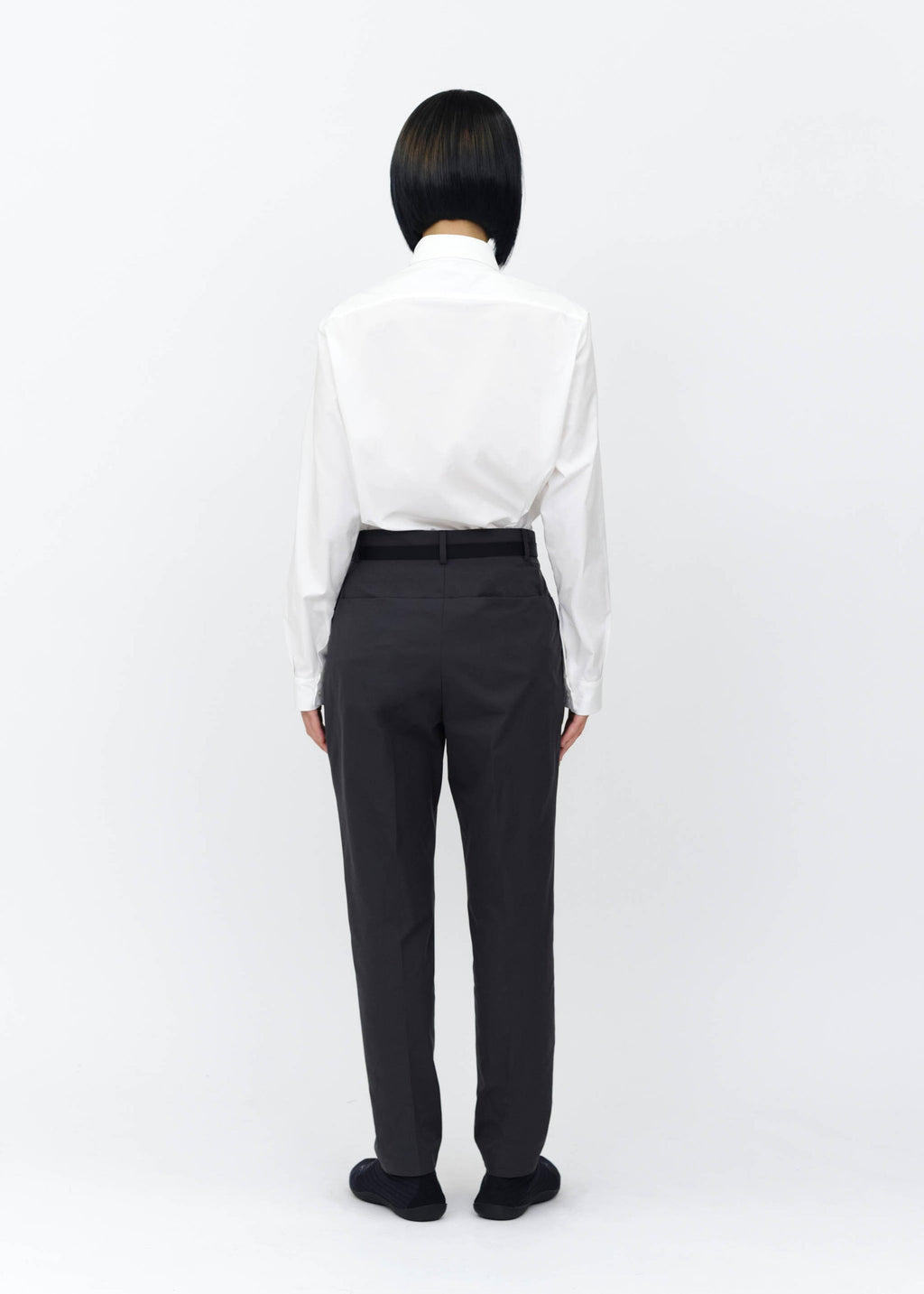 Hyein Seo - Slim Pants w/ Belt (Dark Grey) product image 4 | TRAB K-Fashion Australia