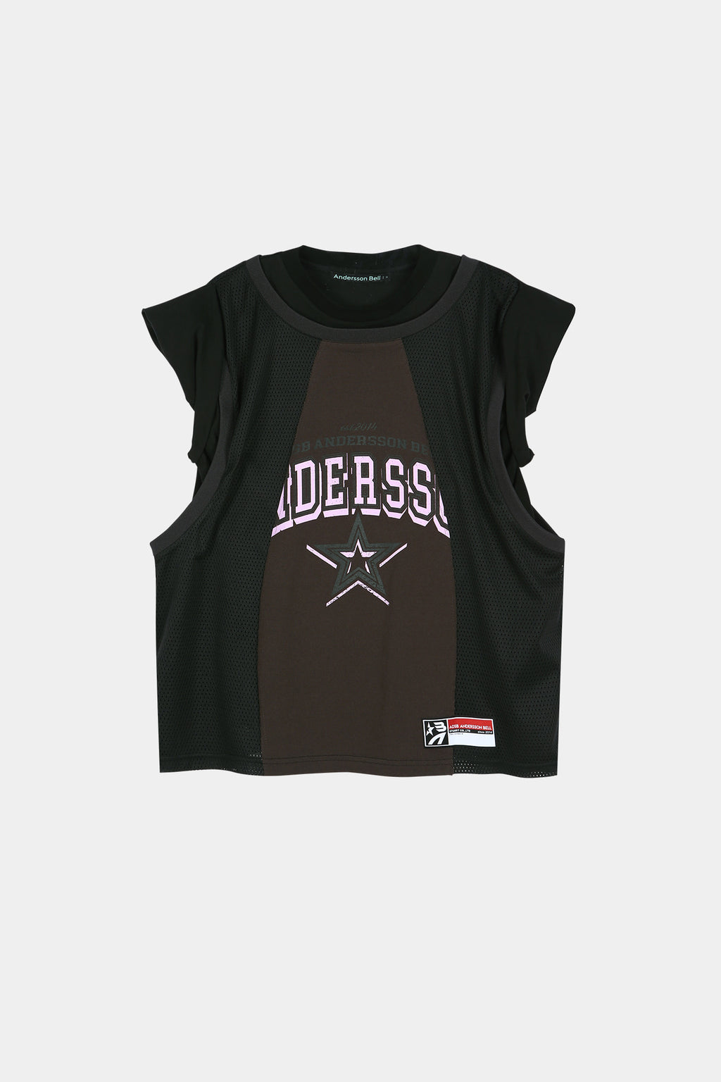 Andersson Bell - Basketball Jersey Layered Roll Up T-Shirt (Black/Brown) product image 7 | TRAB K-Fashion Australia