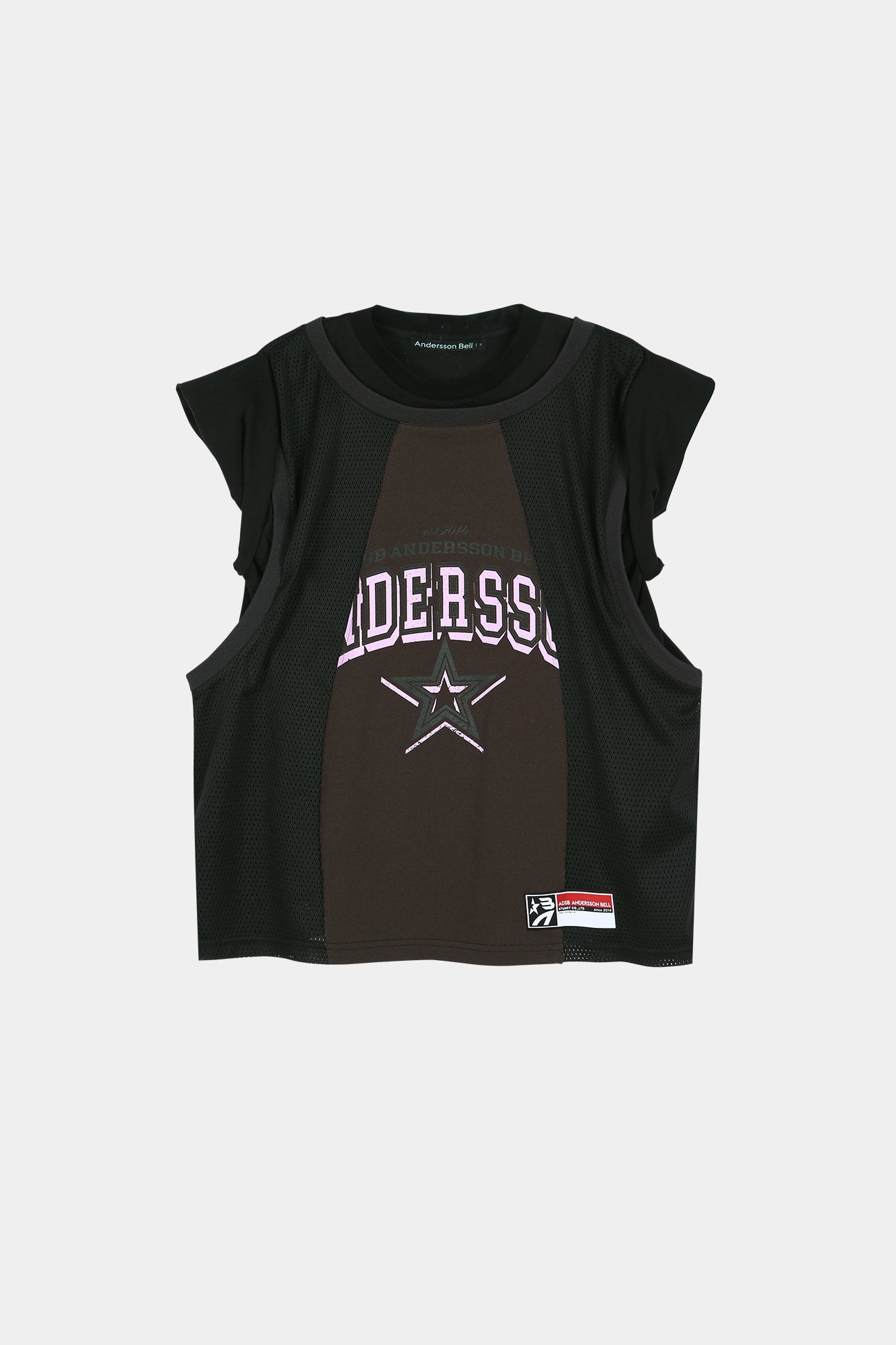 Andersson Bell - Basketball Jersey Layered Roll Up T-Shirt (Black/Brown) product image 7 | TRAB K-Fashion Australia