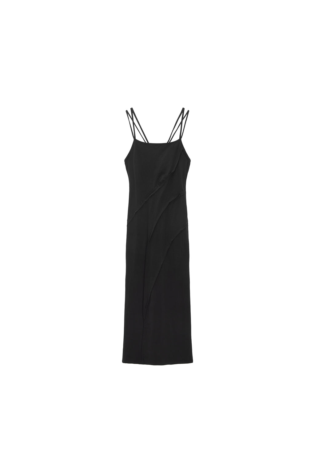 Matin Kim - Cut Out Layered Maxi Dress (Charcoal) product image 1 | TRAB K-Fashion Australia