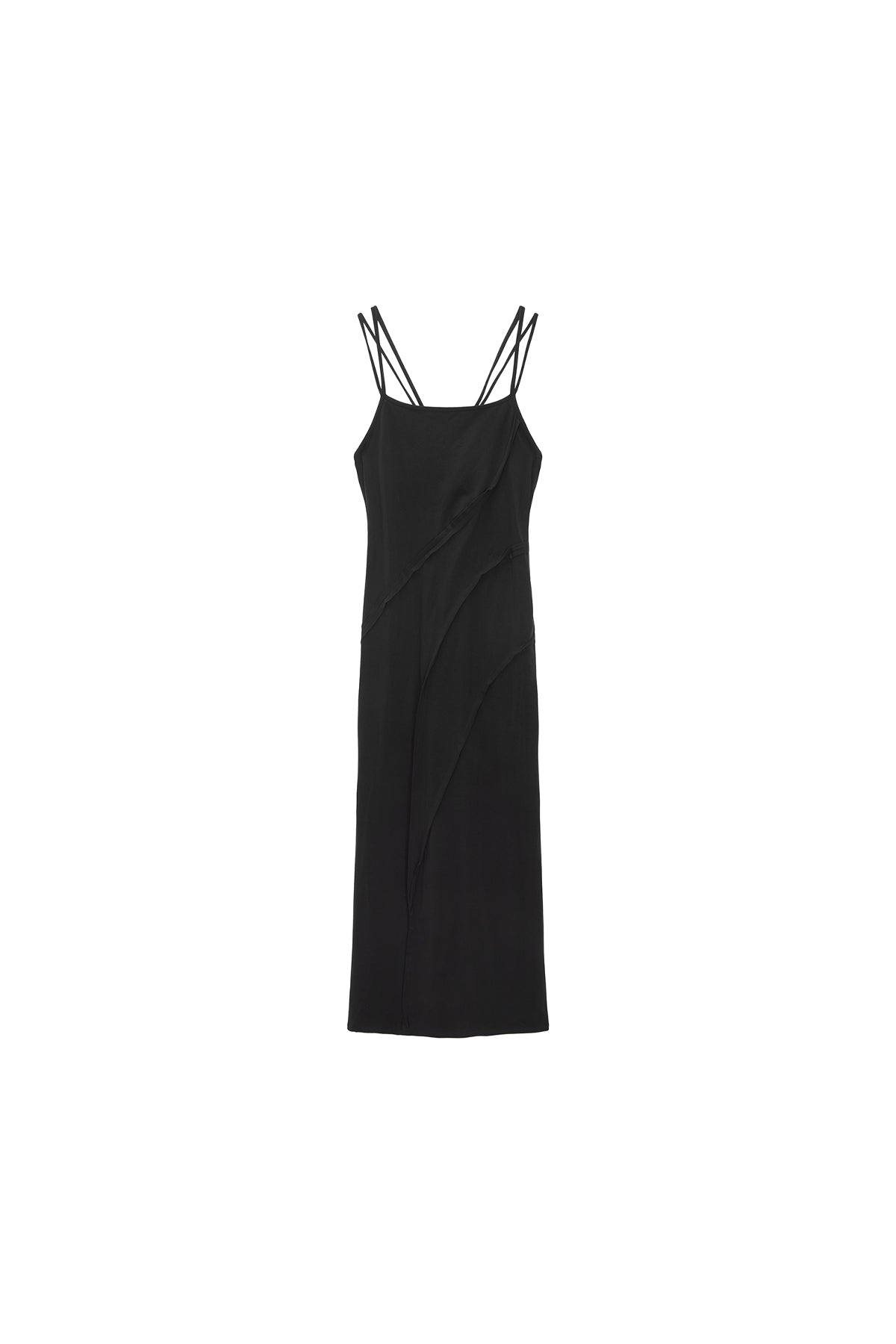 Matin Kim - Cut Out Layered Maxi Dress (Charcoal) product image 1 | TRAB K-Fashion Australia