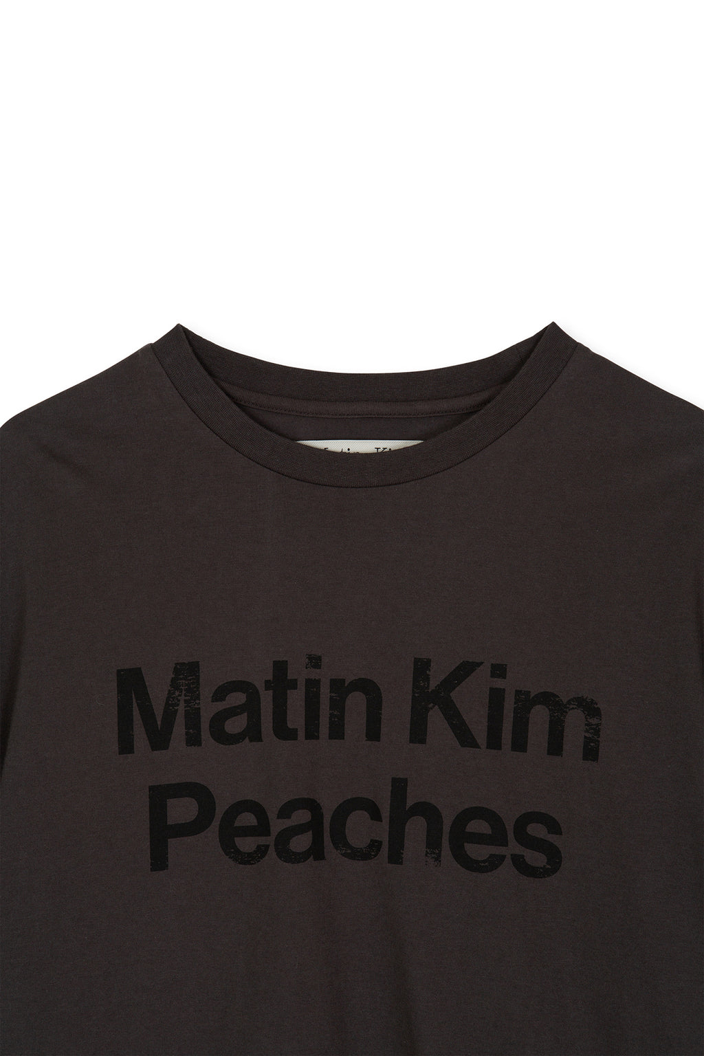 Matin Kim - Peaches Logo Graphic Top (Charcoal) product image 4 | TRAB K-Fashion Australia