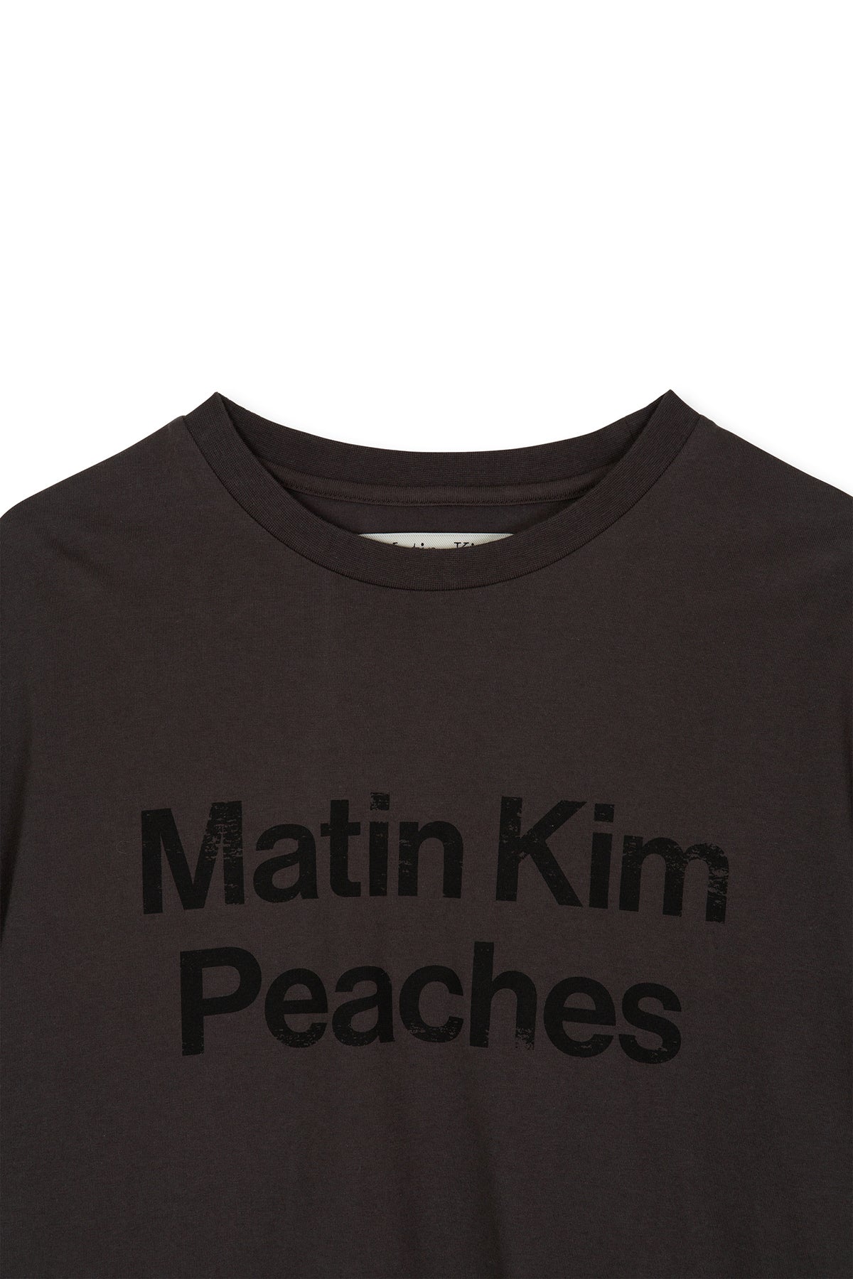 Matin Kim - Peaches Logo Graphic Top (Charcoal) product image 4 | TRAB K-Fashion Australia
