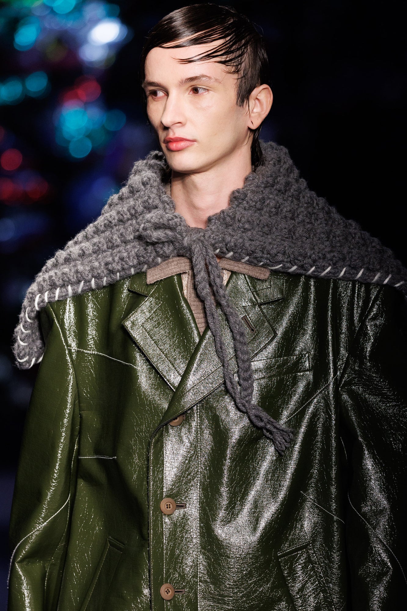 Andersson Bell - Chunky Wool-Blend Hand Knitted Scarf (Grey) product image 4 | TRAB K-Fashion Australia