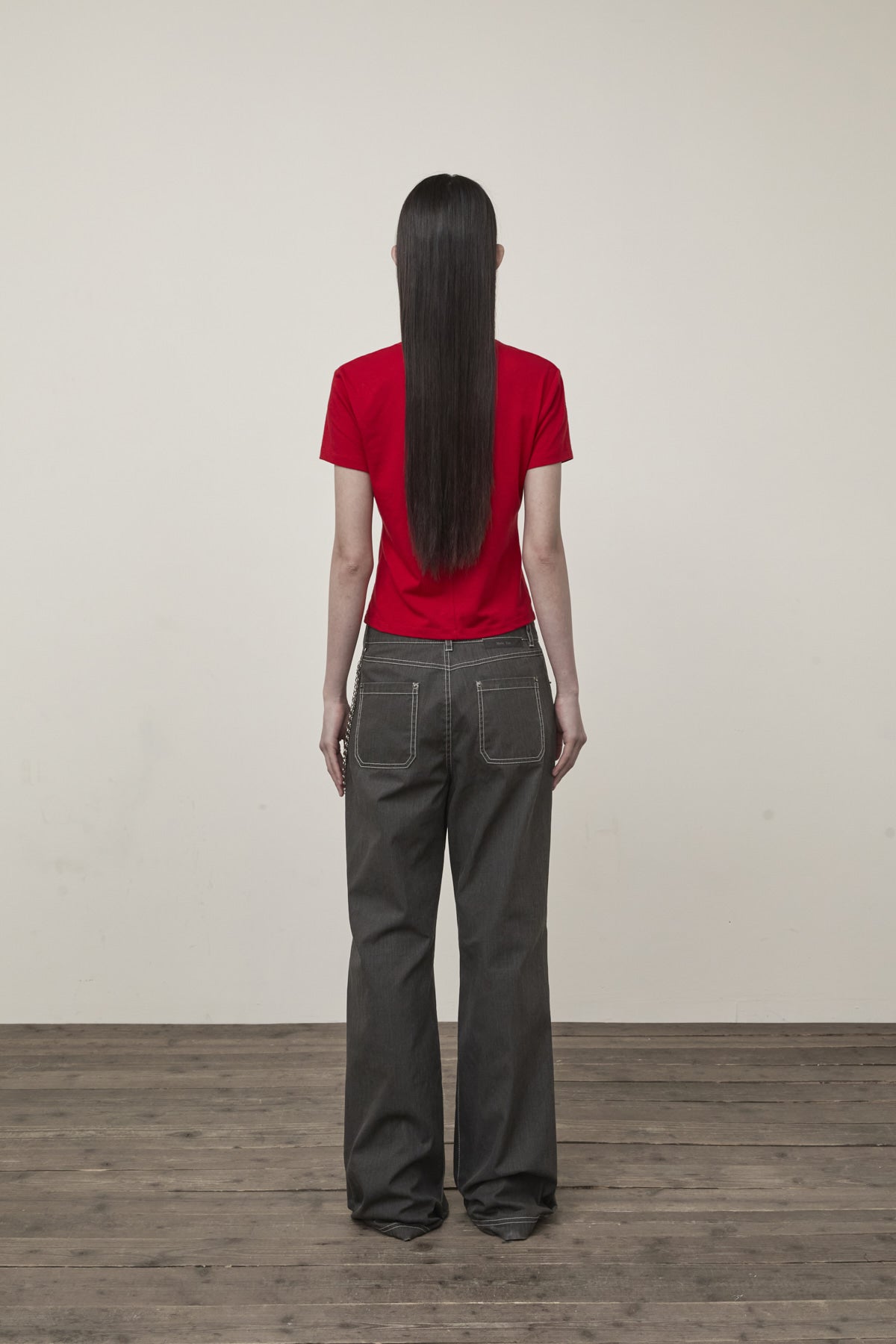 Matin Kim - Mini Label Shirring Top (Red) product image 7 | TRAB K-Fashion Australia