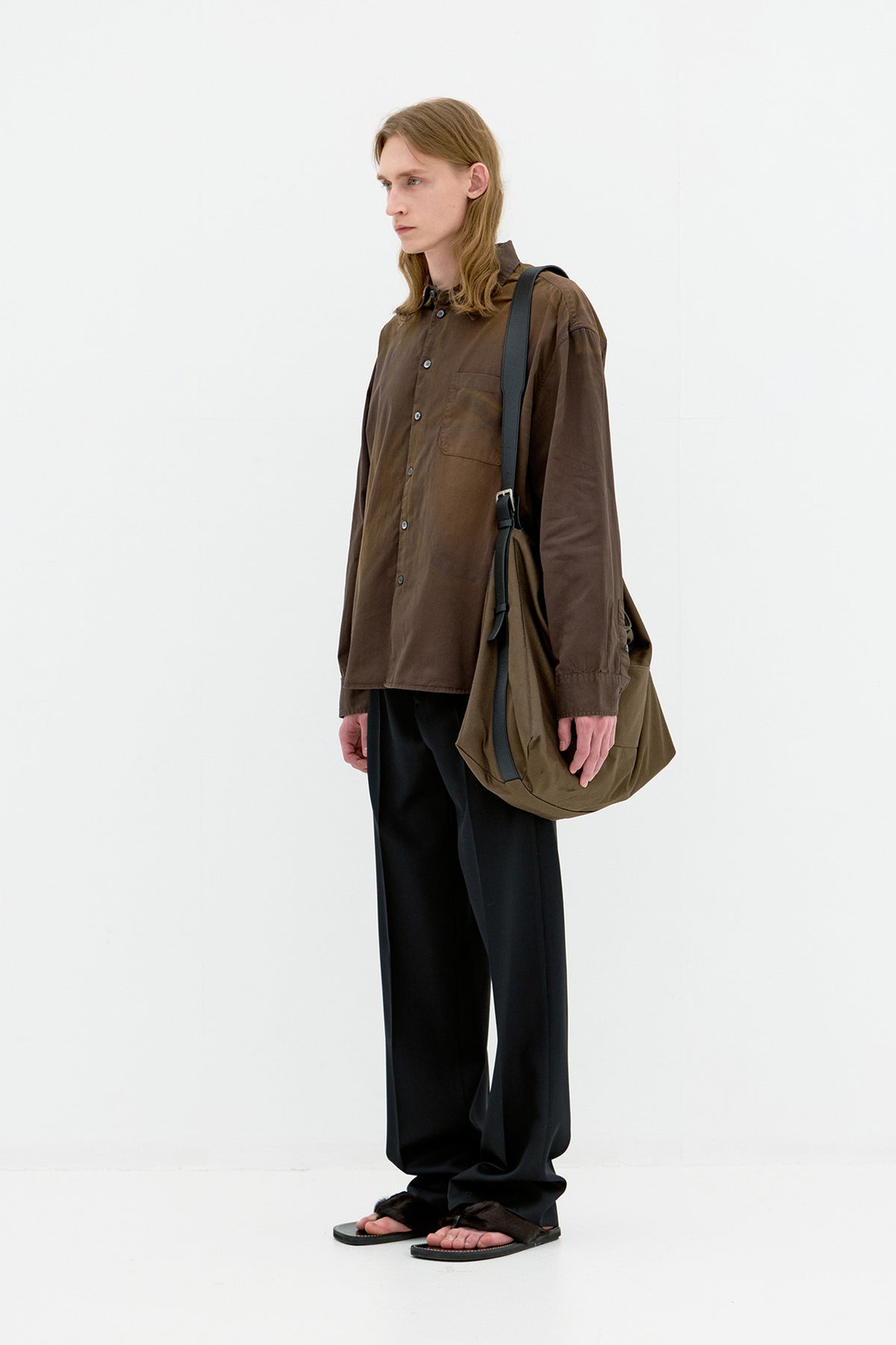 Coor - Washed Dyed Sun Faded Shirt (Washed Brown) product image 3 | TRAB K-Fashion Australia