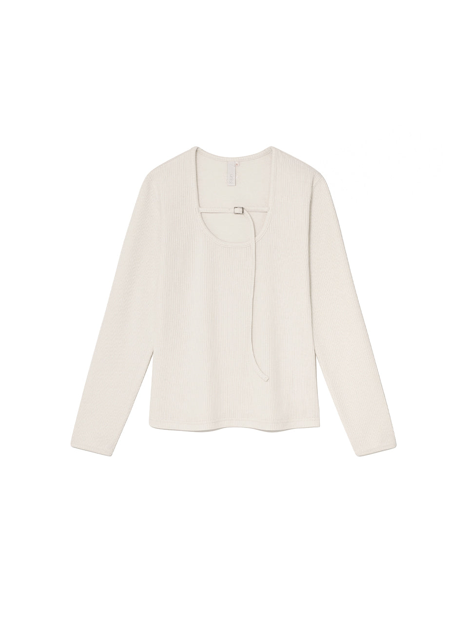 Kijun - Belted U-Neck Top (Ivory) product image 5 | TRAB K-Fashion Australia