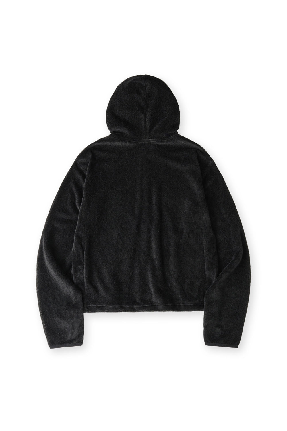 Hatchingroom - Fuzzy Mesh Hoodie (Black) product image 2 | TRAB K-Fashion Australia