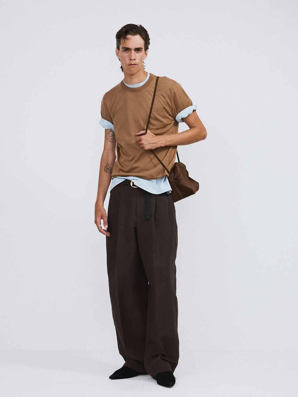 Recto - Pocket Wool Knit Top (Ochre) product image 1 | TRAB K-Fashion Australia