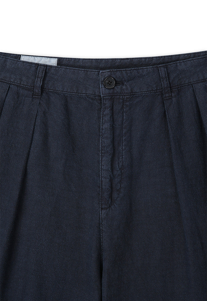 Art if acts - Washed Linen Two Tuck Shorts (Navy) product image 8 | TRAB K-Fashion Australia
