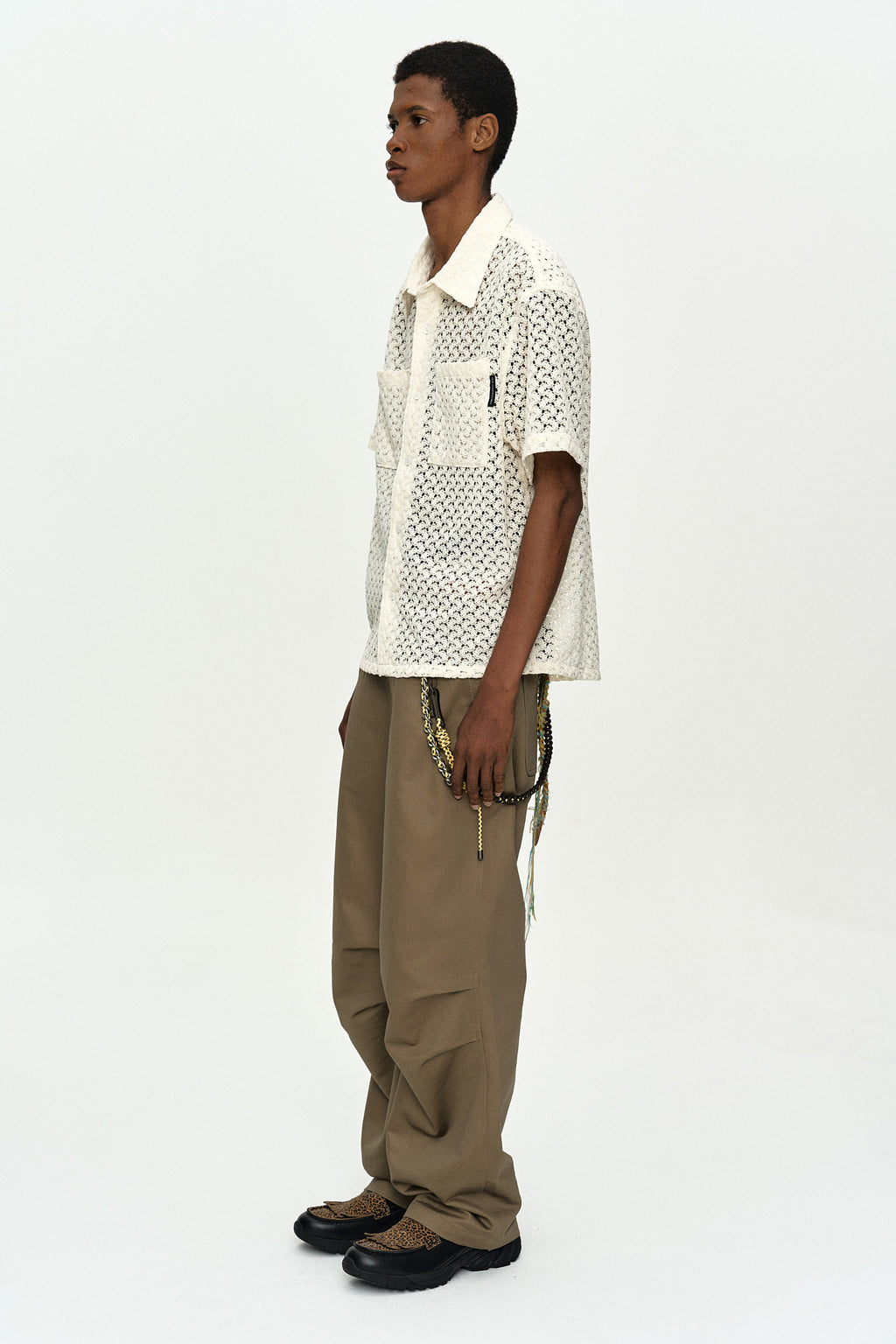 Andersson Bell - Tres Sheer Knitted Shirt (Ecru) product image 2 | TRAB K-Fashion Australia
