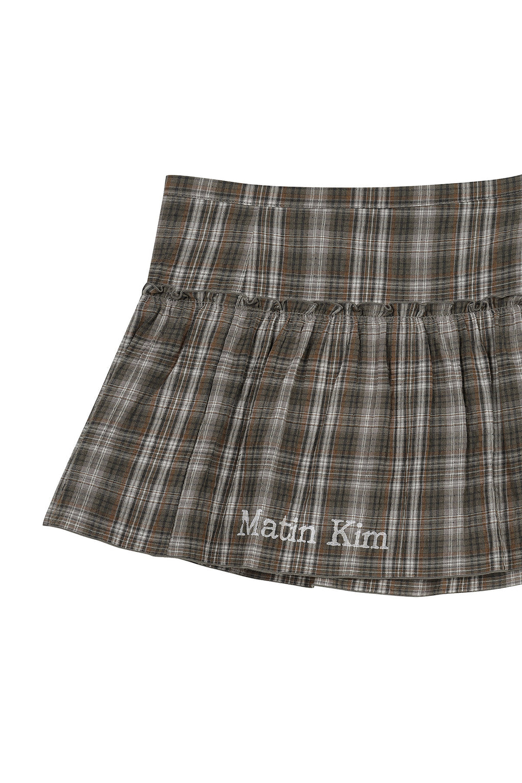 Matin Kim - Check Layered Skirt (Grey) product image 3 | TRAB K-Fashion Australia