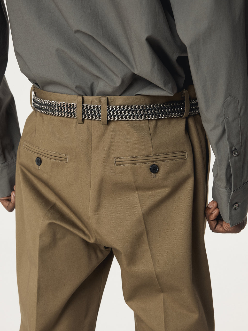 Recto - Lotus Cotton Flare Pants (Khaki) product image 9 | TRAB K-Fashion Australia