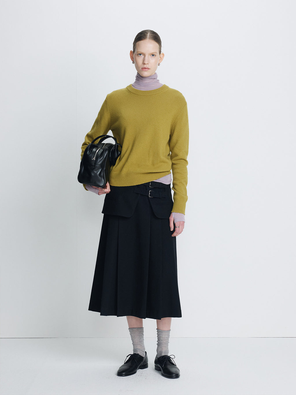 Tonywack - Wool Blend Crew-Neck Knit (Olive Green) product image 2 | TRAB K-Fashion Australia