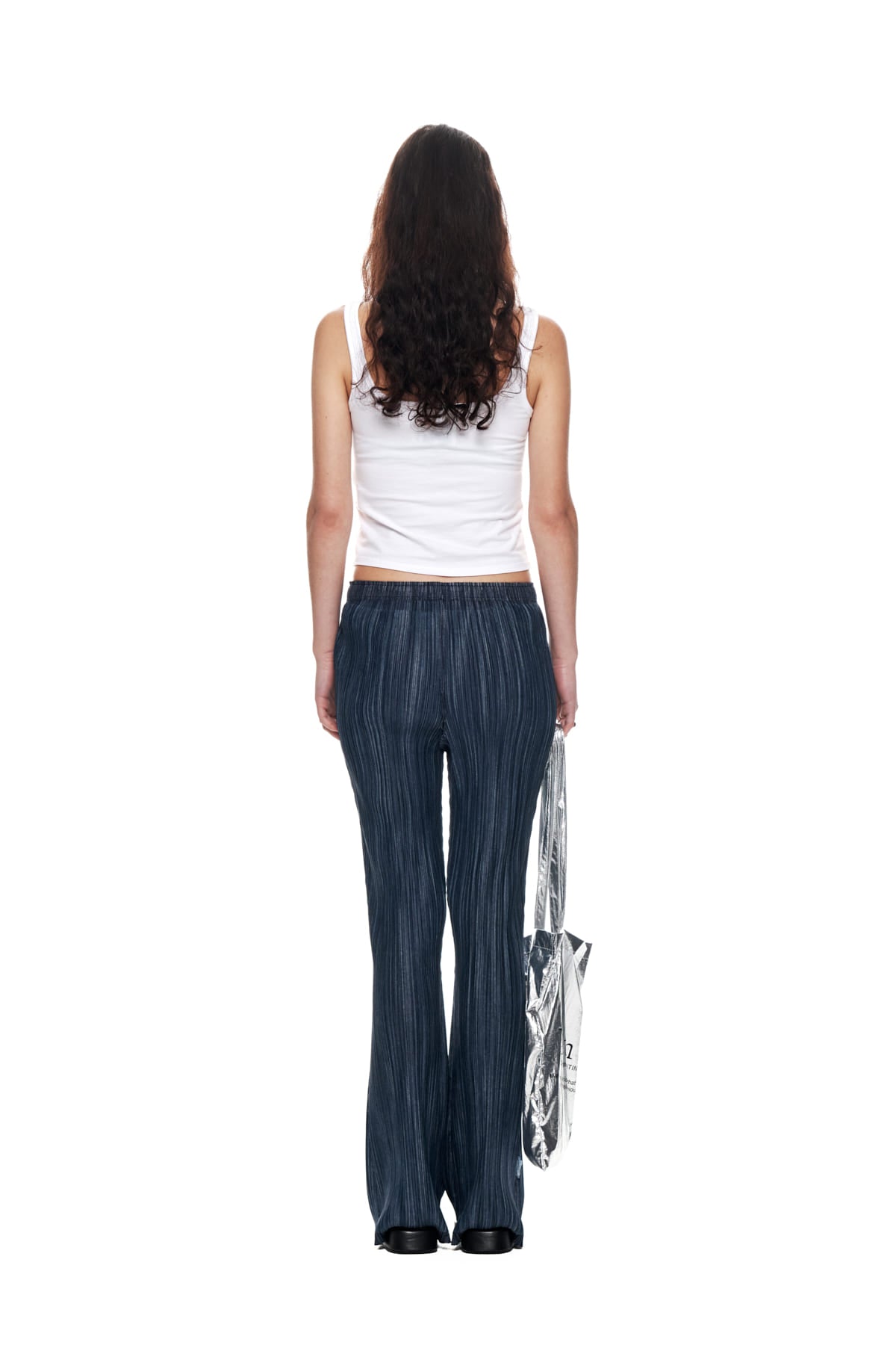 Matin Kim - Pleats Stitch Layered Pants (Navy) product image 7 | TRAB K-Fashion Australia