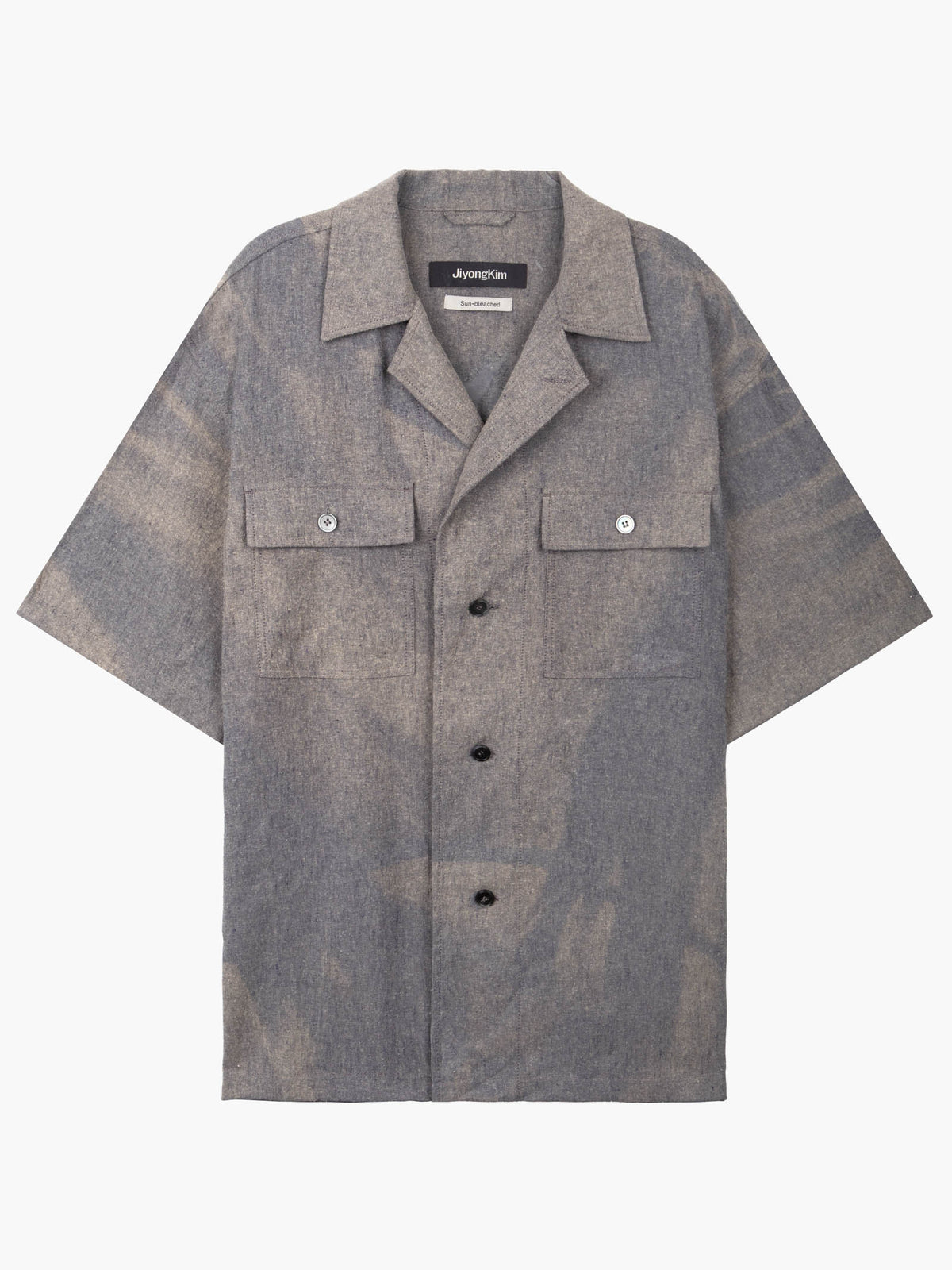 Jiyong Kim - Sun-Bleached Tailored Collar Shirt (Grey) product image 8 | TRAB K-Fashion Australia