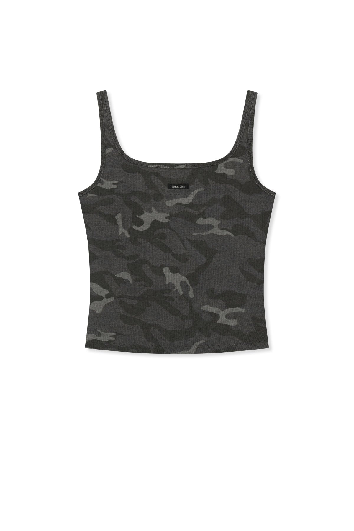 Matin Kim - Square Neck Cropped Tank Top (Charcoal) product image 3 | TRAB K-Fashion Australia
