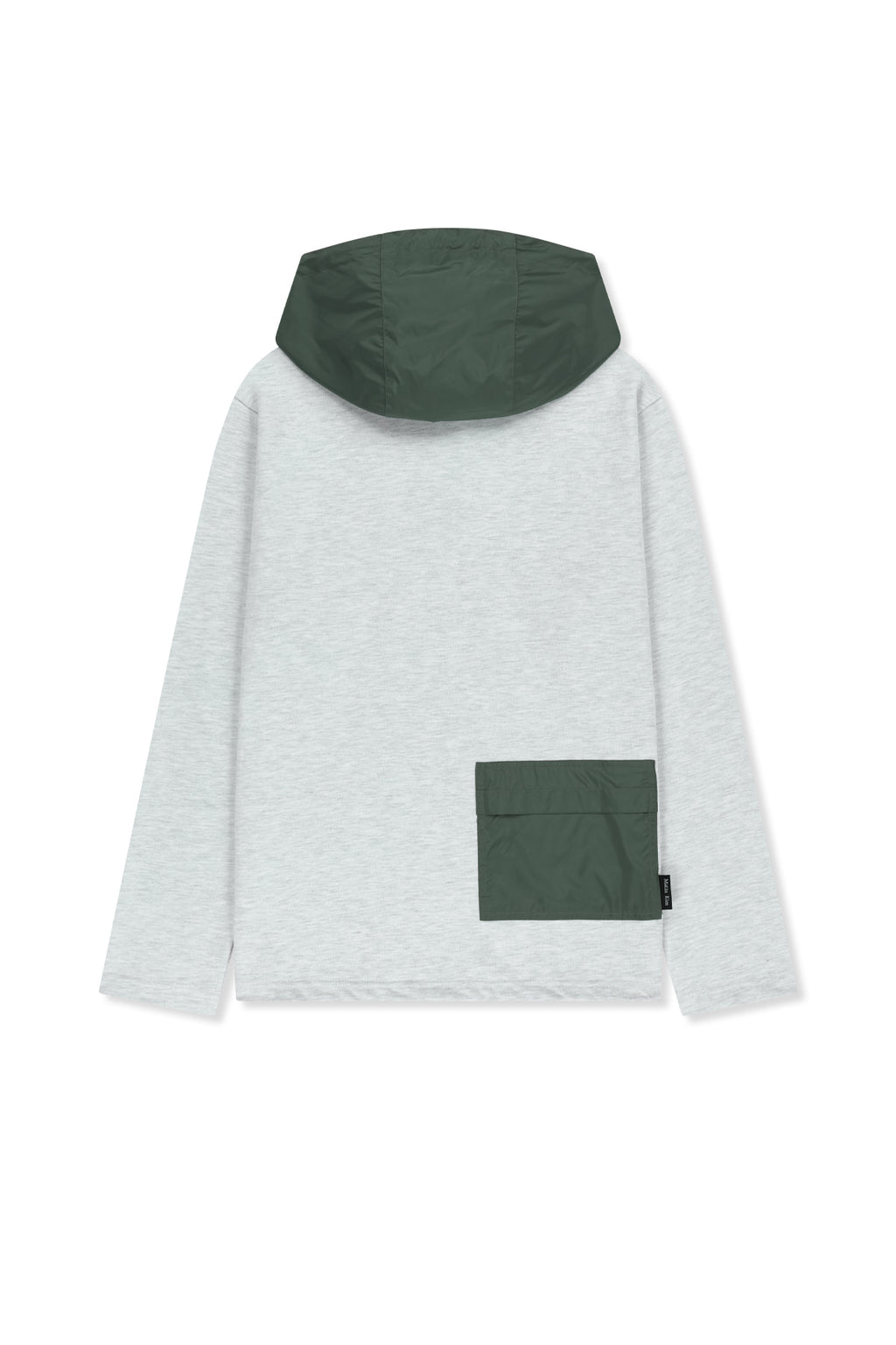 Matin Kim - Color Block Hoody Quarter Zip Up (Light Grey) product image 2 | TRAB K-Fashion Australia