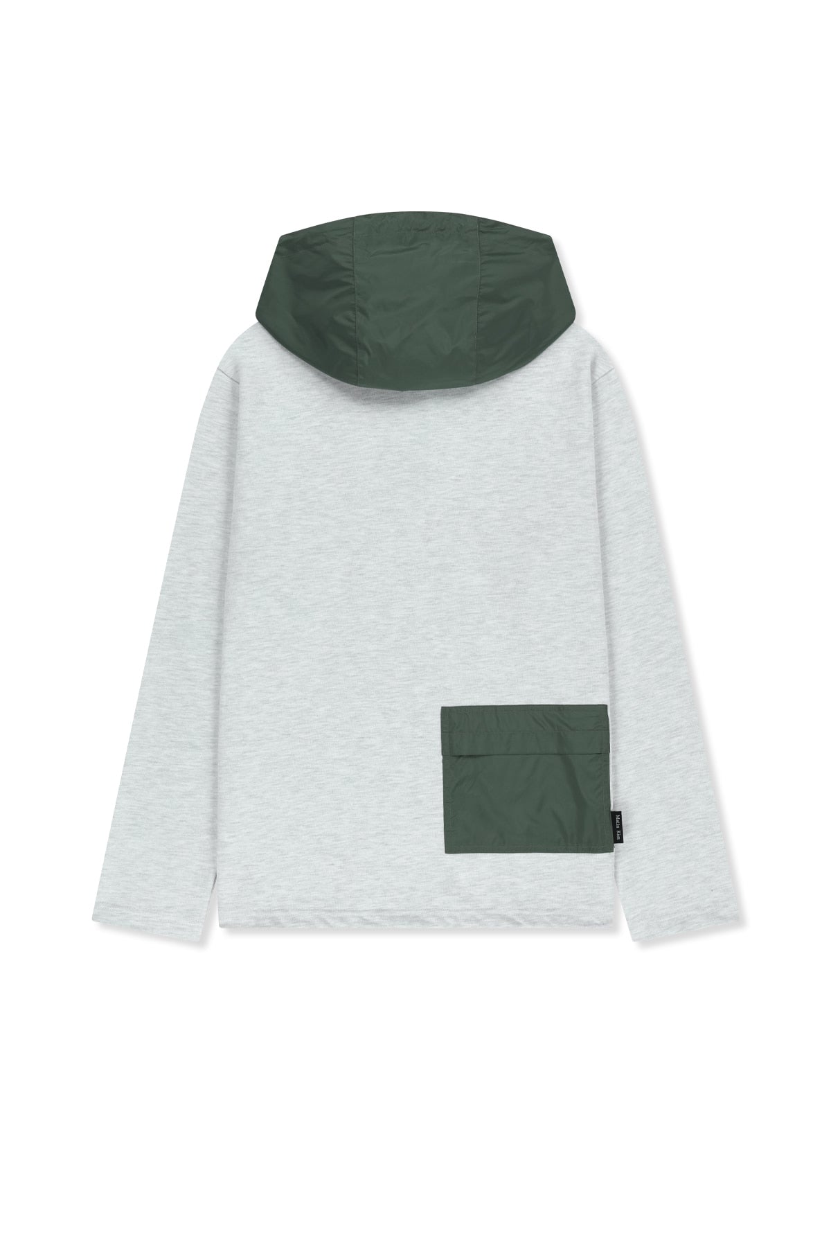 Matin Kim - Color Block Hoody Quarter Zip Up (Light Grey) product image 2 | TRAB K-Fashion Australia