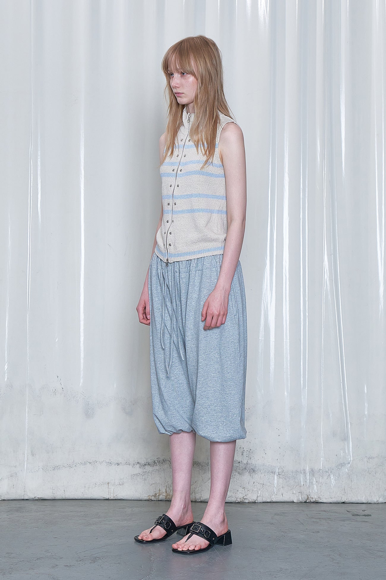 Deinet - Balloon Sweat Pants (Melange Grey) product image 2 | TRAB K-Fashion Australia
