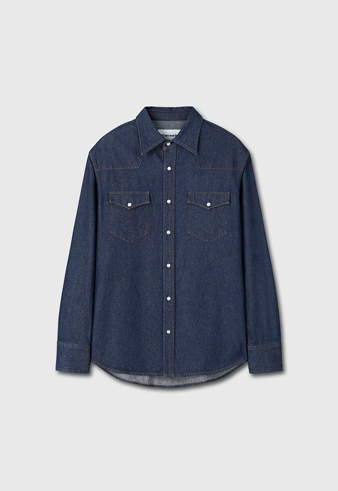 Tonywack - Rinsed Denim Western Shirt (Indigo) product image 7 | TRAB K-Fashion Australia