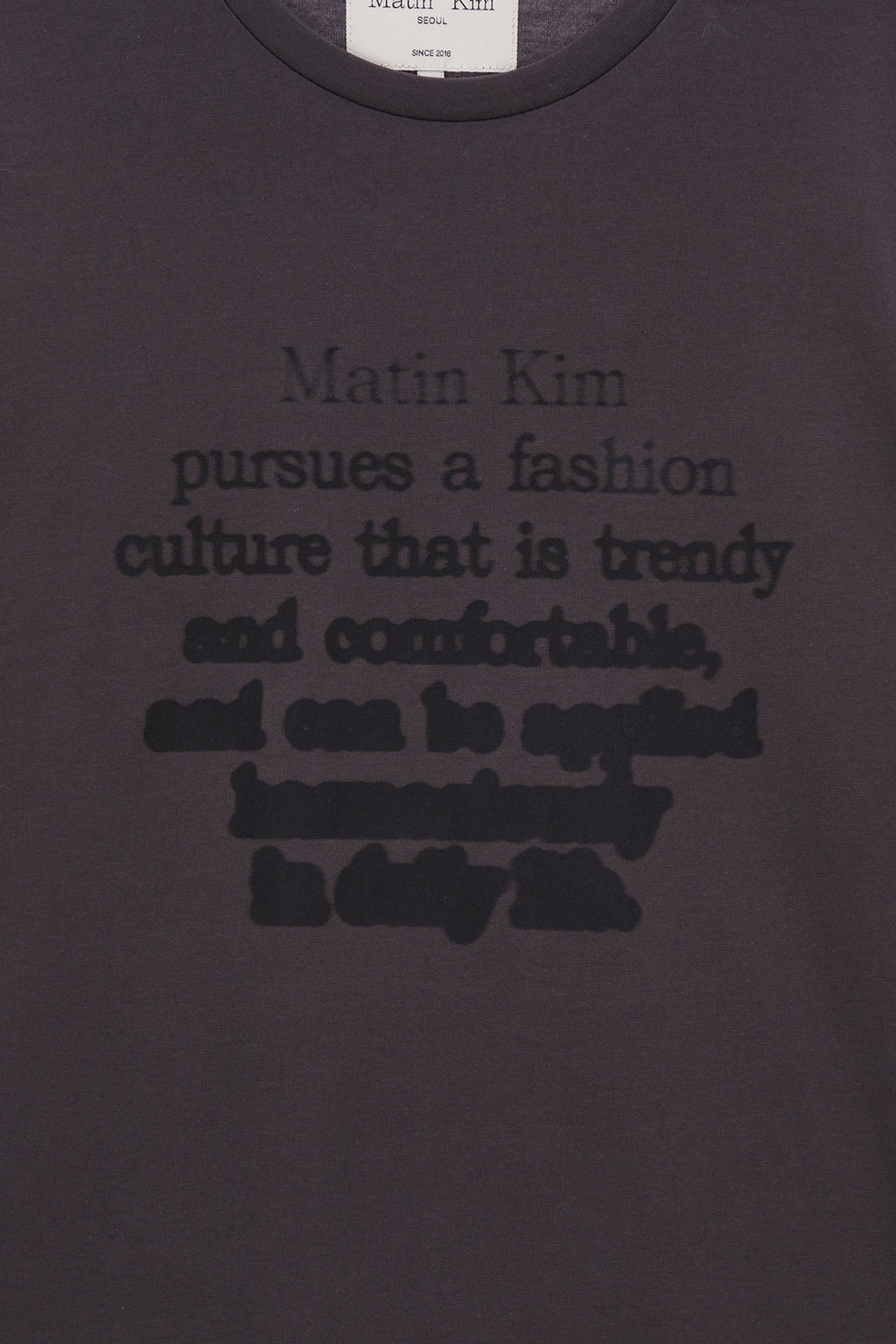 Matin Kim - Ink Lettering Top (Charcoal) product image 4 | TRAB K-Fashion Australia