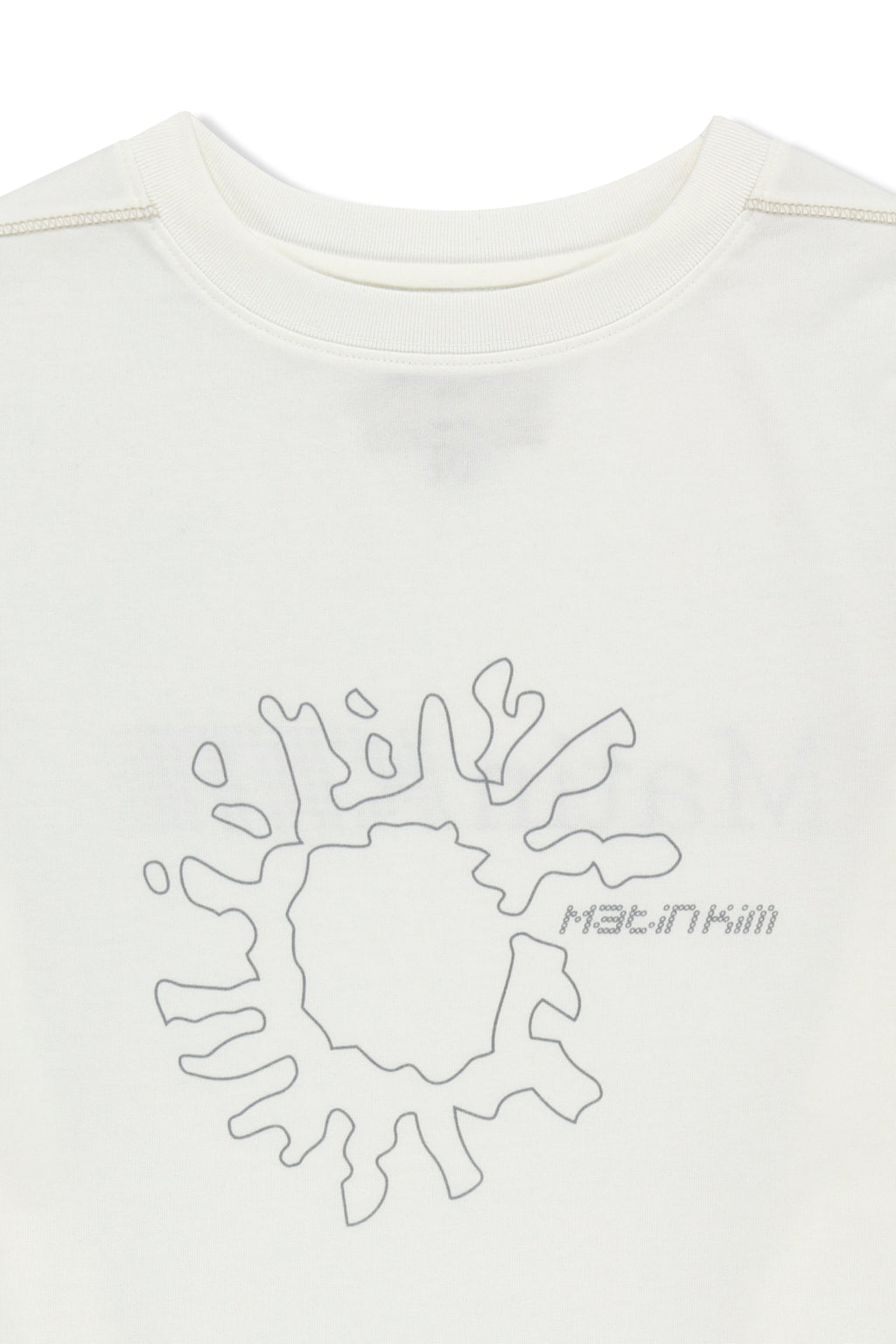 Matin Kim - Matin Pace Sunburst Graffiti Covered Top (Ivory) product image 4 | TRAB K-Fashion Australia