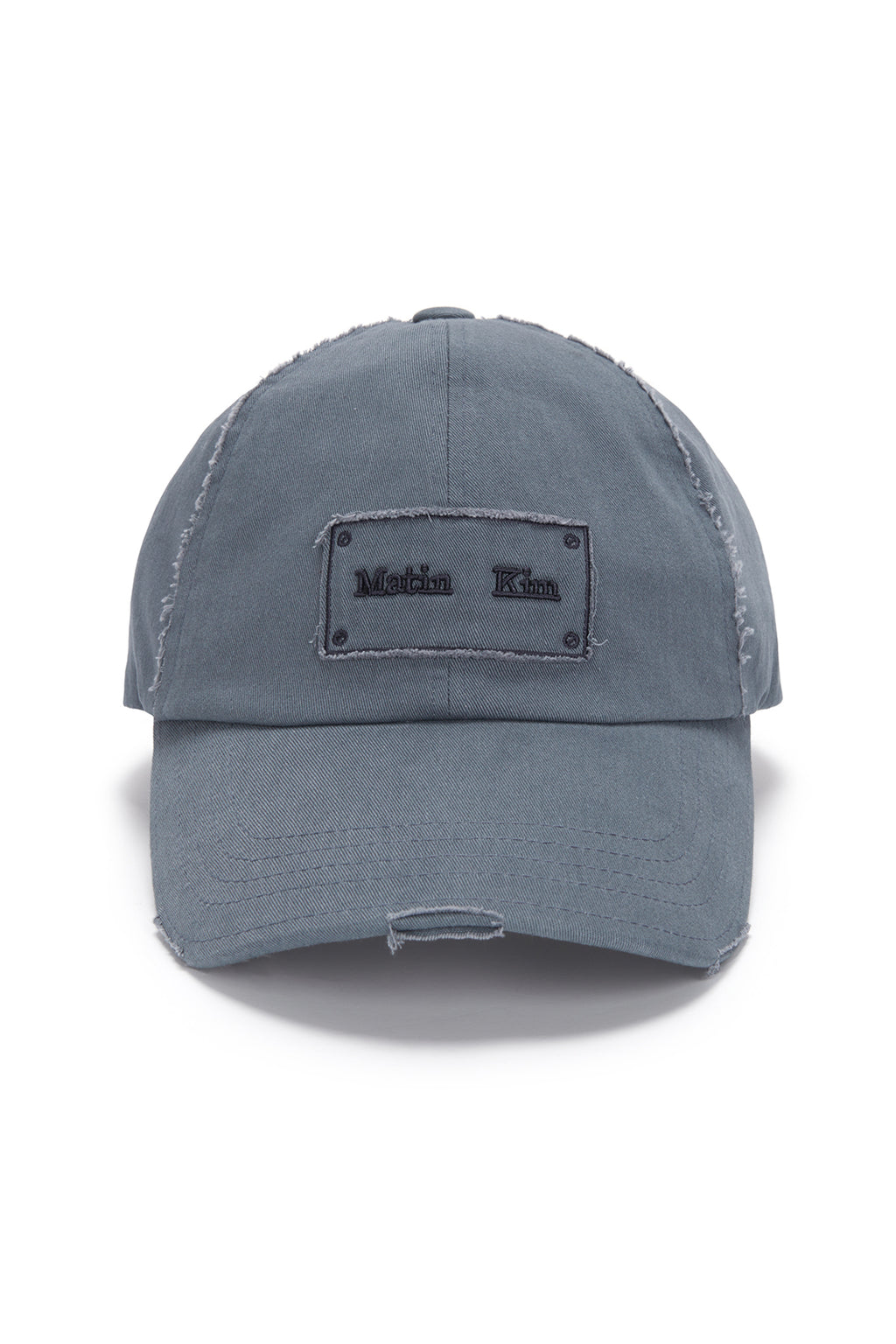 Matin Kim - Square Logo Cutout Ball Cap (Smoke Blue) product image 1 | TRAB K-Fashion Australia