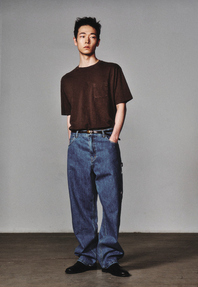 Art if acts - Garment Dyed Slub Pocket T-Shirt (Brown) product image 4 | TRAB K-Fashion Australia