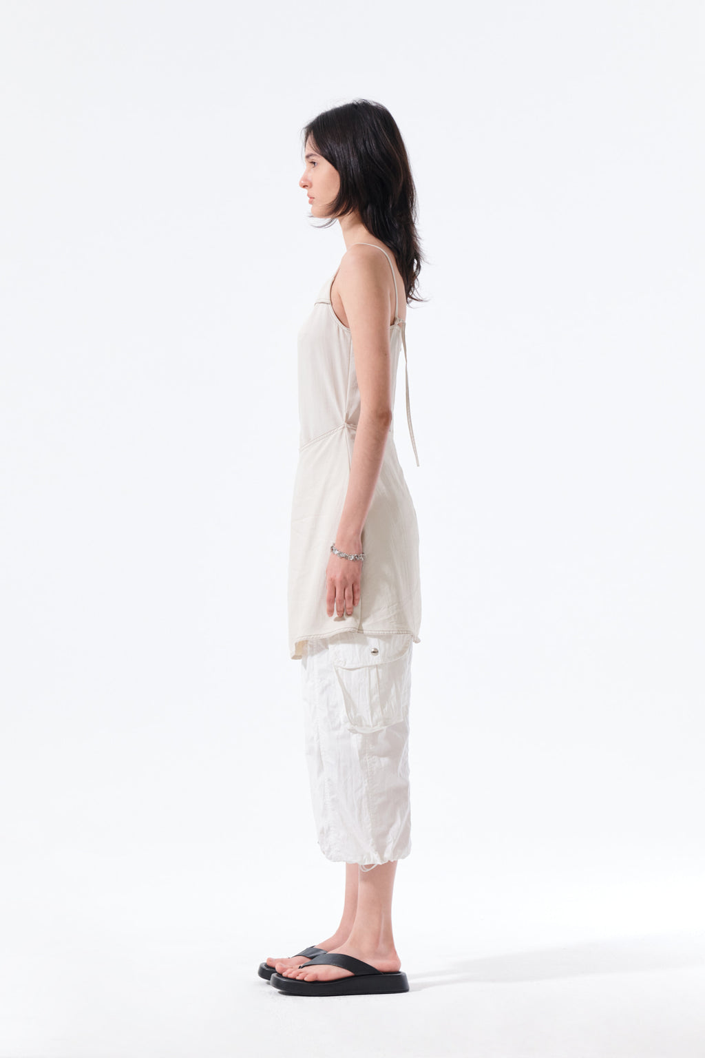 Matin Kim - Sleeveless Wrap Dress (Cream) product image 6 | TRAB K-Fashion Australia