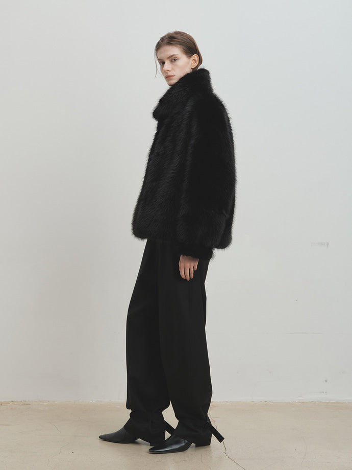 Tonywack - Faux Fur Relaxed Blouson (Black) product image 3 | TRAB K-Fashion Australia