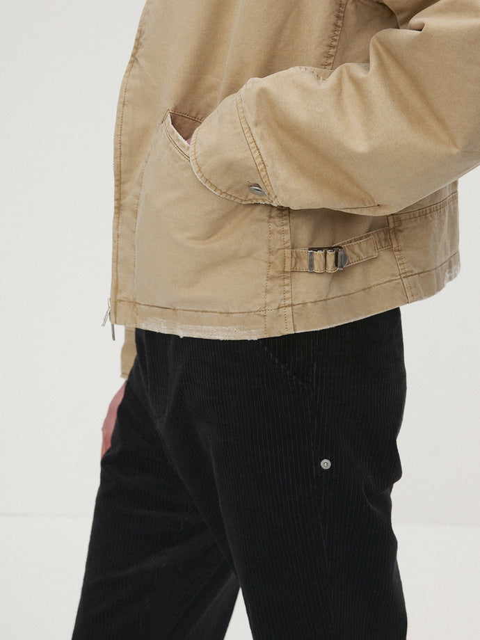 Tonywack - Garment-Dyed Cotton Distressed Mechanic Jacket (Faded Beige) product image 5 | TRAB K-Fashion Australia