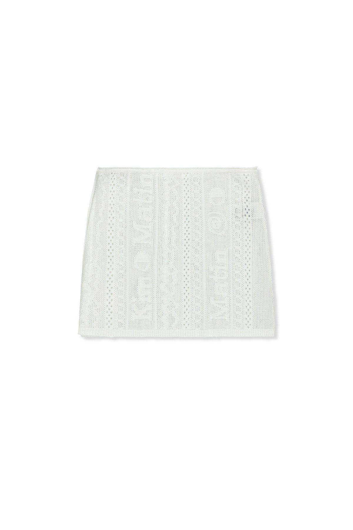 Matin Kim - Mesh Logo Wrap Mini Skirt (White) product image 2 | TRAB K-Fashion Australia