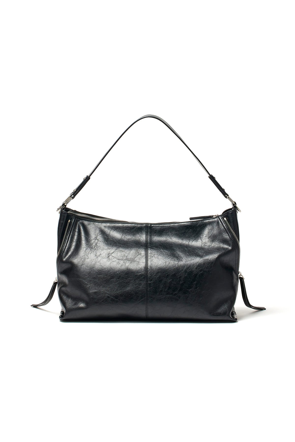 Matin Kim - Side Zipper Shoulder Bag (Black) product image 2 | TRAB K-Fashion Australia
