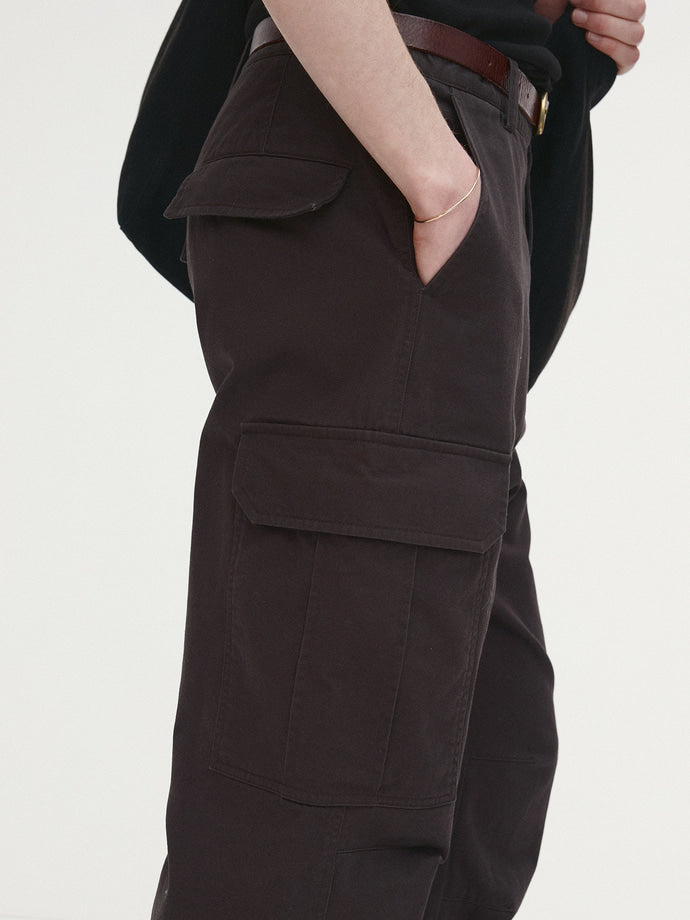 Tonywack - Washed Cotton Loose Flared Cargo Pants (Ebony) product image 6 | TRAB K-Fashion Australia