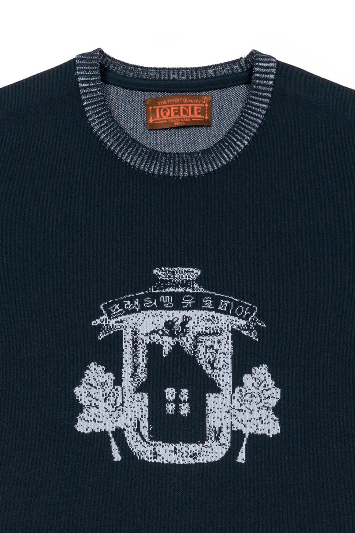 Ioedle - Utopia Vintage Jacquard Short Sleeve Knit (Navy) product image 4 | TRAB K-Fashion Australia