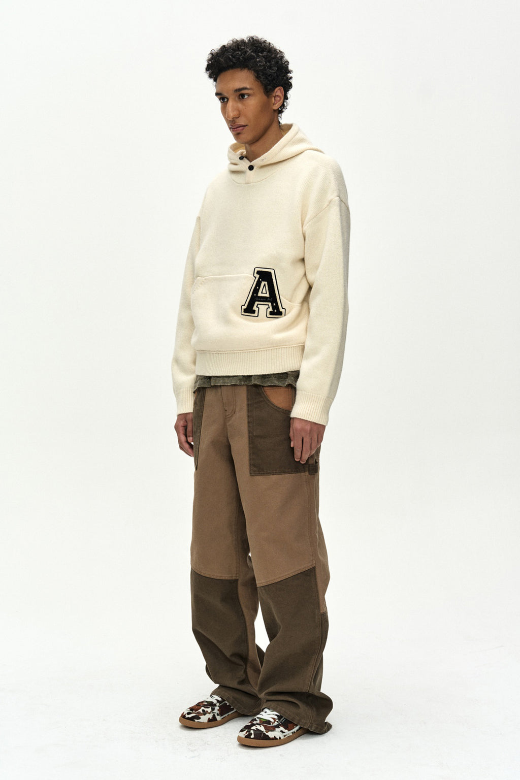 Andersson Bell - (essential) Unisex Varsity Patch Hoodie (cream) (Cream) product image 4 | TRAB K-Fashion Australia