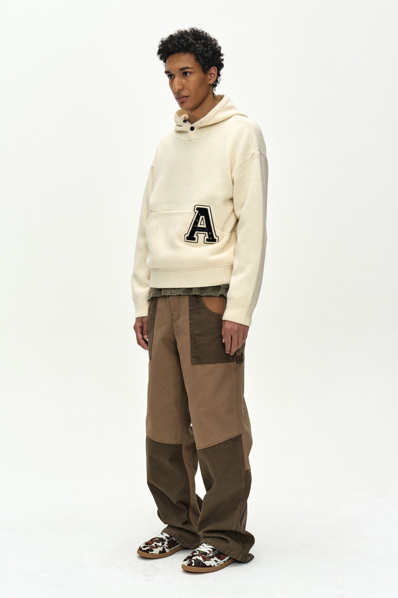Andersson Bell - (essential) Unisex Varsity Patch Hoodie (cream) (Cream) product image 4 | TRAB K-Fashion Australia