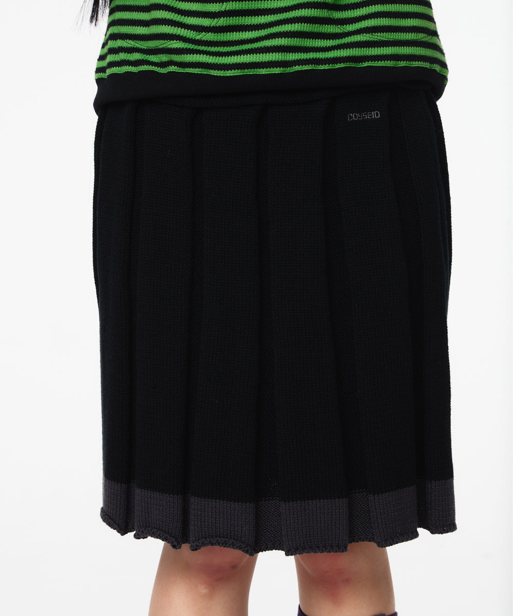 Coyseio - Knit Pleats Skirt (Black) product image 5 | TRAB K-Fashion Australia