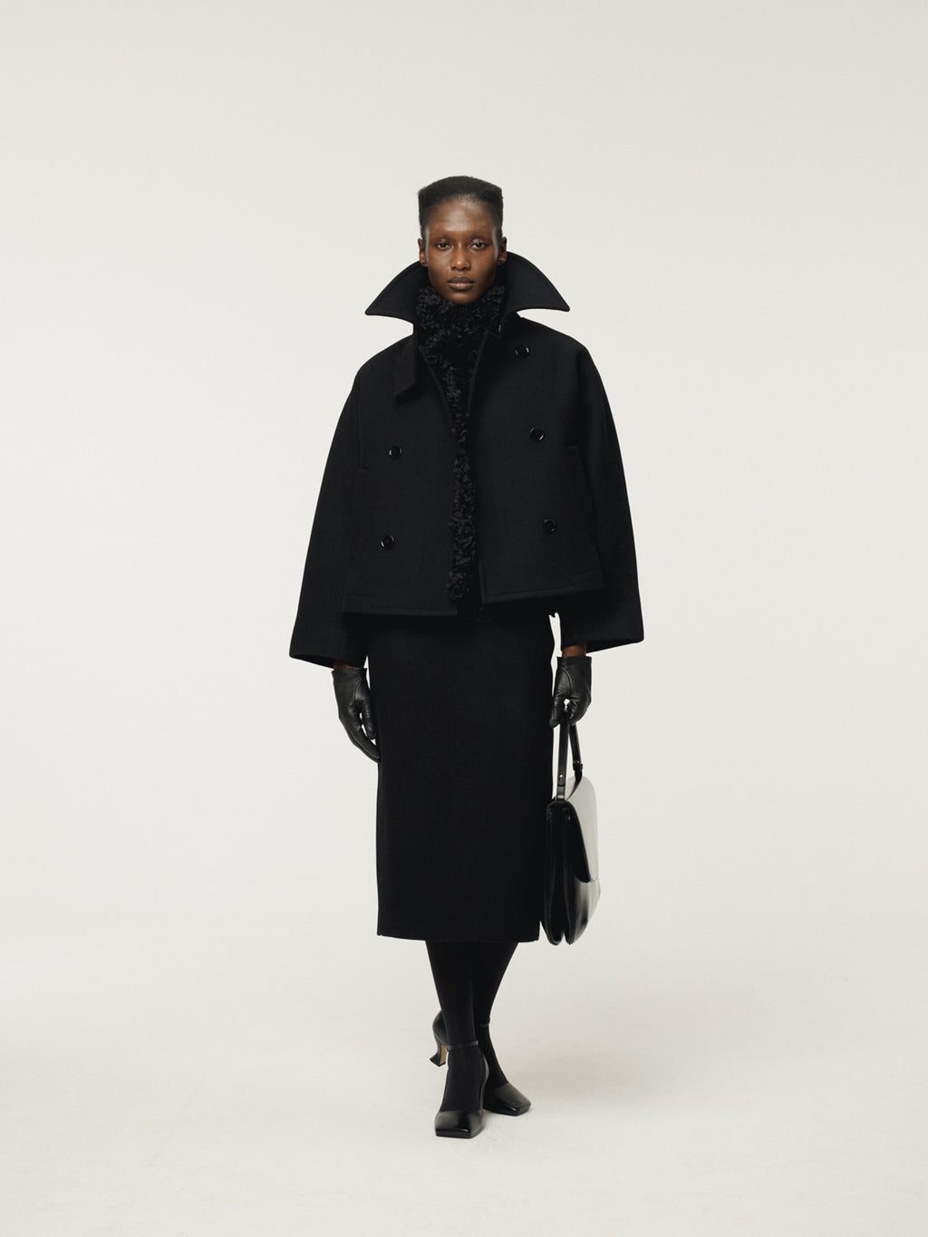 Recto - Primary Wool Short Pea Coat (Black) product image 2 | TRAB K-Fashion Australia